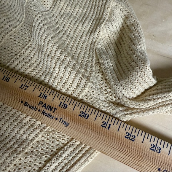 Beatrice B Taupe Polo Collared Long Sleeve Knit Top - Silk / Cotton Blend {4} - Picture 8 of 11